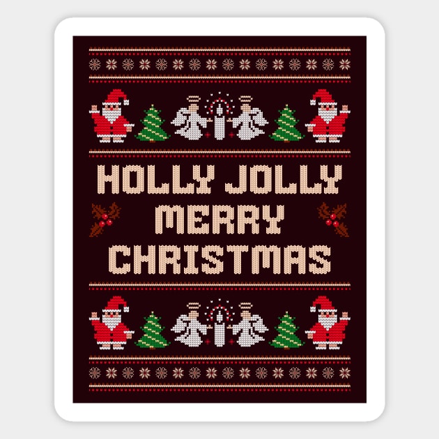 Holly Jolly Merry Christmas Sticker by Sobalvarro